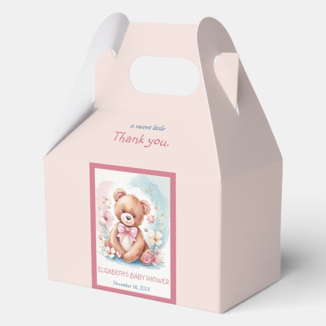 Delicate watercolor forest bear  Favour Box (Front)