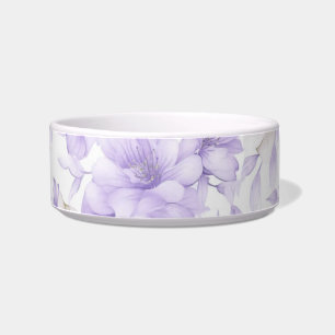 Delicate Watercolor Purple Flowers Bowl