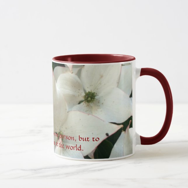 Delicate White Floral Mug (Right)
