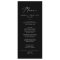 Delicate White on Black Calligraphy Wedding Dinner