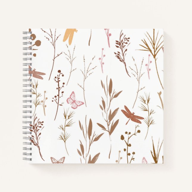 Delicate wild flower garden notebook (Front)