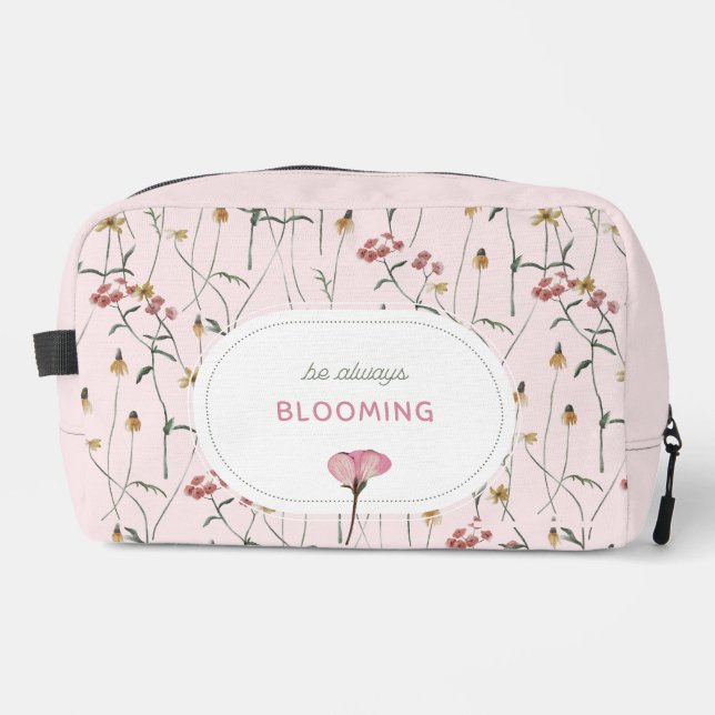 Delicate Wildflower Garden Be Always Blooming Dopp Kit (Front)