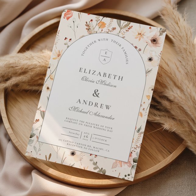 Delicate Wildflower Garden Wedding Invitation (Creator Uploaded)
