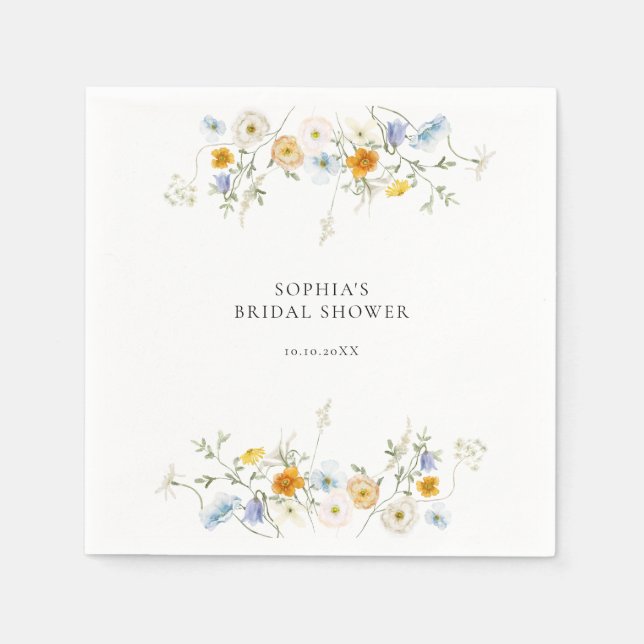 Delicate Wildflower Napkin (Front)