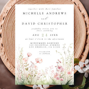 Delicate Wildflower Wedding Invitation
