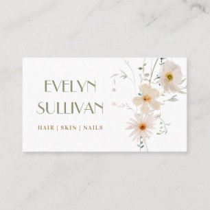 Delicate wildflowers business card