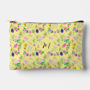 Delicate wildflowers in light yellow. Custom. Accessory Pouch
