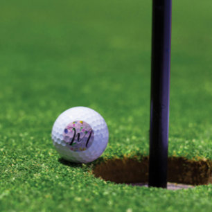 Delicate wildflowers in pink. Custom Golf Balls