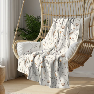 Delicate Wildflowers Sherpa Blanket