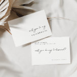 Delicate Will You Be My Bridesmaid Proposal Card<br><div class="desc">Designed to coordinate with for the «Modern Classic» Wedding Invitation Collection. To change details, click «Personalize». View the collection link on this page to see all of the matching items in this beautiful design or see the collection here: https://bit.ly/3rQMpxU</div>