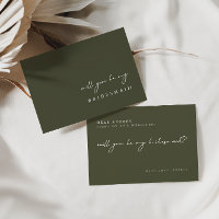 Delicate Will You Be My Bridesmaid Proposal Card