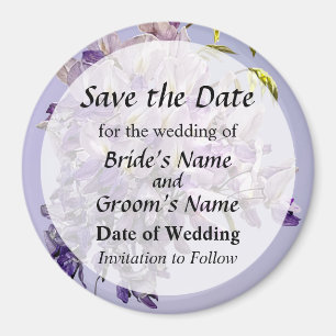 Delicate Wisteria Save the Date Magnet
