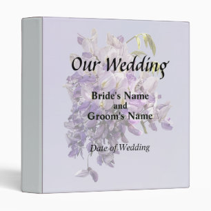 Delicate Wisteria Wedding Products Binder