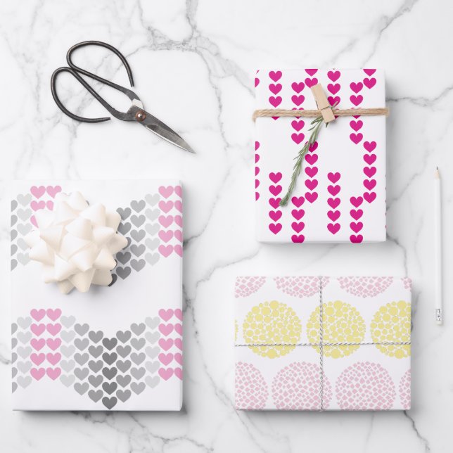 Delicate. Wrapping Paper Flat Sheet Set of 3 (Front)