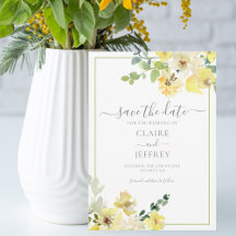 Delicate Yellow Floral Sage Green Summer