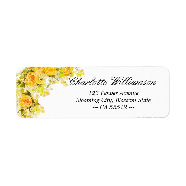 Delicate Yellow Rose Pastel Flowers (Front)