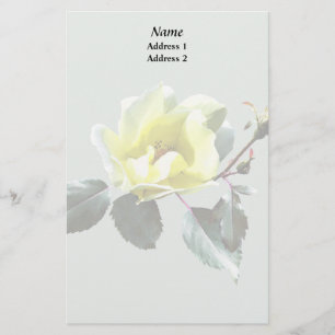 Delicate Yellow Rose Stationery