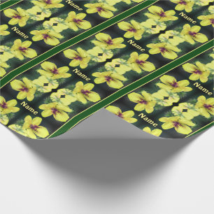 Delicate Yellow Wildflower Personalized Wrapping Paper