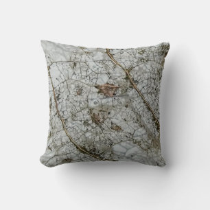 Delicated leaf closeup texture throw pillow