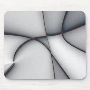 Delicately convex grey piece cutouts throw pillow mouse pad