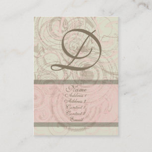 Délicatesse dans le carte de visite potelé rose