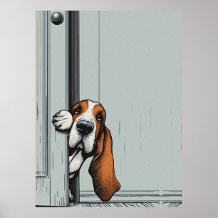 Délicieux Art Mural de Chien Basset Hound