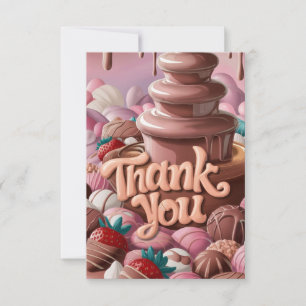 Délicieux carte de remerciements de chocolat magiq