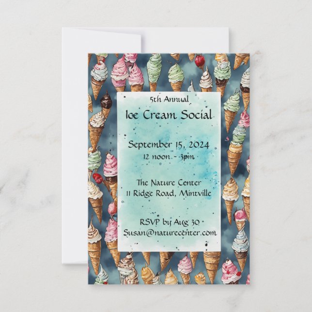 Délicieux Crème glacée Extravaganza Invitation (Devant)