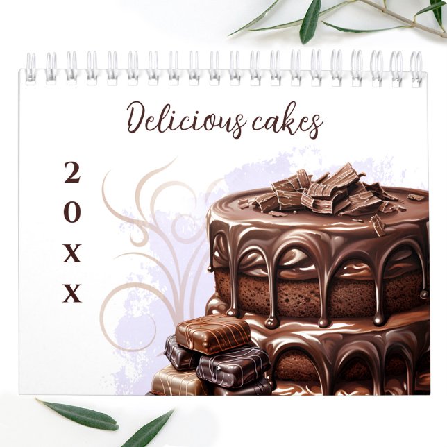 Délicieux gâteaux aquarelle calendrier de mur (Delicious Cakes Watercolor Wall Calendar)