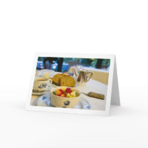 Délicieux petit déjeuner plié Carte de voeux vierg