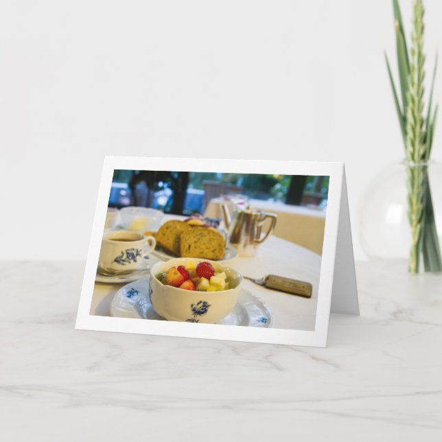 Délicieux petit déjeuner plié Carte de voeux vierg (Devant)
