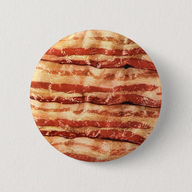 Delicious BACON button! 2 Inch Round Button (Front)