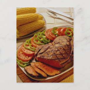 Delicious Beef roast with corn Postcard