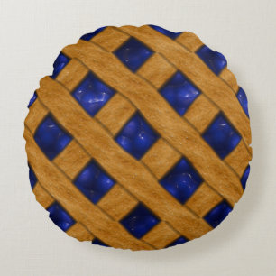 Delicious Blueberry Pie Round Pillow