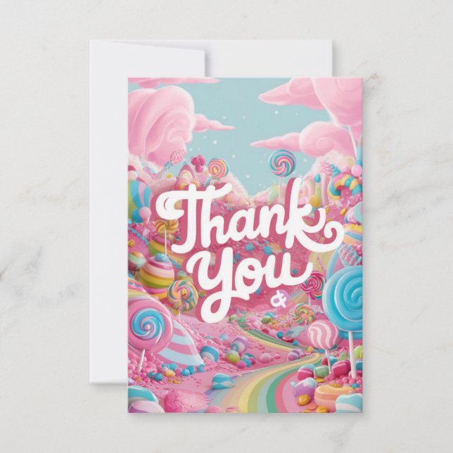 Delicious Candies Candyland thank you card (Front)