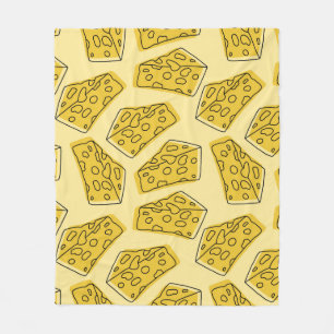 delicious cheese seamless pattern isolated in yell fleece blanket