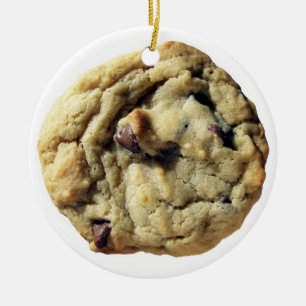 Delicious Chocolate Chip Cookie Ceramic Ornament