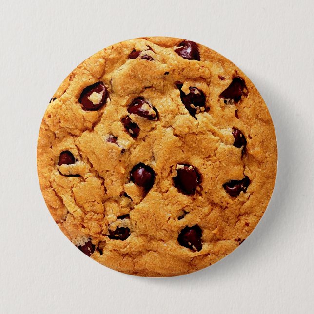 Delicious Chocolate Chip Tollhouse Cookie 3 Inch Round Button (Front)