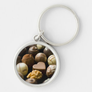 Delicious chocolate pralines keychain