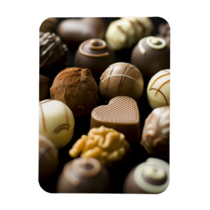 Delicious chocolate pralines magnet