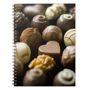 Delicious chocolate pralines notebook