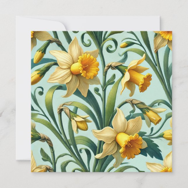 Delicious Daffodils Spring Print Design Invitation (Front)