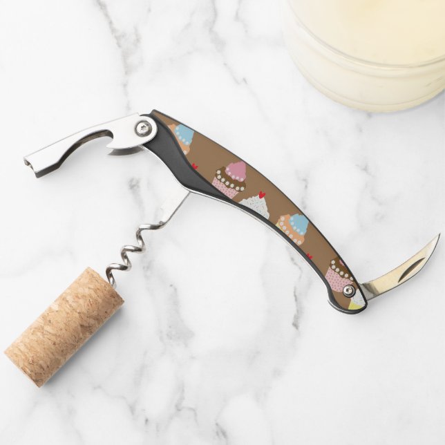 Delicious Decorated Birthday Cupcakes Corkscrew (Front)