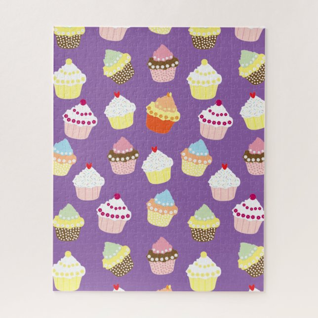 Delicious Decorated Birthday Cupcakes Jigsaw Puzzle (Vertical)