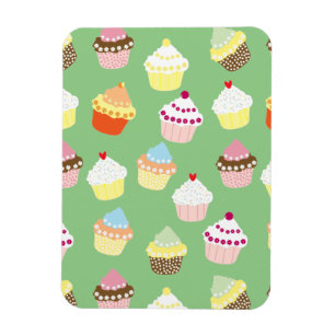 Delicious Decorated Birthday Cupcakes Magnet