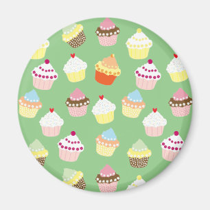 Delicious Decorated Birthday Cupcakes Magnet
