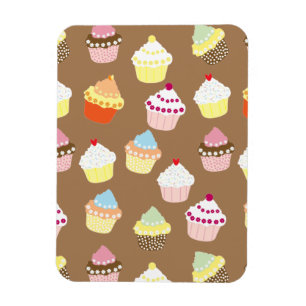 Delicious Decorated Birthday Cupcakes Magnet