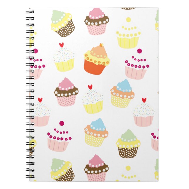Delicious Decorated Birthday Cupcakes Notebook (Front)