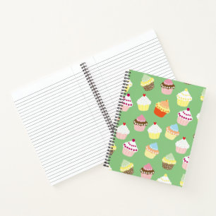 Delicious Decorated Birthday Cupcakes Notebook