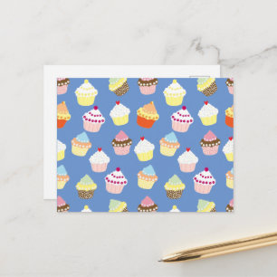 Delicious Decorated Birthday Cupcakes Postcard